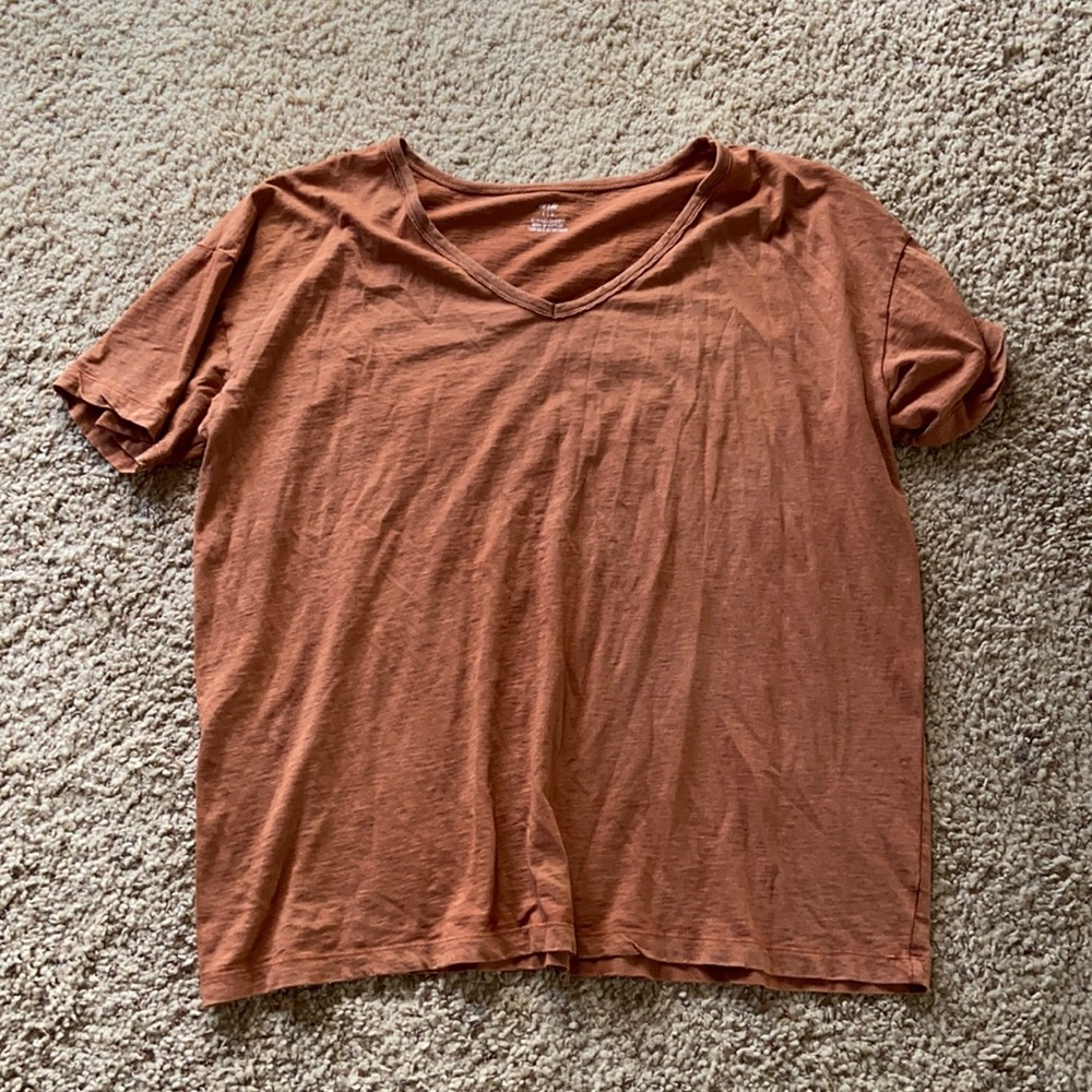 Arie Distressed V-Neck Boyfriend T-Shirt